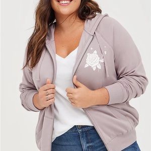 Torrid hoodie rose and skull 3
